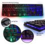 Gaming Keyboard and Mouse and Mouse pad and Gaming Headset, Wired LED RGB Backlight Bundle for PC Gamers and Xbox and PS4 Users - 4 in 1 Edition Hornet RX-250