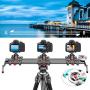 GVM Camera Slider,31”/80cm Adjustable Carbon Fiber Dolly Rail Track Stabilizer Sturdy Video Shot Slider with 6 Bearings for DSLR Camera DV Video Movie and Photography