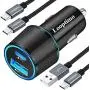 Fast PD USB C Car Charger,Compatible with Samsung Galaxy note20/10/9,S20 /S20/S10/S9/S8, Google Pixel 4/4XL/3XL/3/3a, Power Delivery & Quick Charge 3.0(Fast Charging USB C Cord 3.3Ft 2 Pack Included) Fast PD USB C Car Charger,Compatible with Samsung Galaxy note20/10/9,S20 /S20/S10/S9/S8, Google Pixel 4/4XL/3XL/3/3a, Power Delivery & Quick Charge 3.0(Fast Charging USB C Cord 3.3Ft 2 Pack Included)