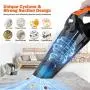 VACPOWER Handheld Vacuum Cleaner Cordless, Portable Hand Vacuum Powered by Li-ion Battery Rechargeable Quick Charge Tech, Mini Vacuum Cleaner with Strong Suction for Pet Hair, Home and Car Cleaning VACPOWER Handheld Vacuum Cleaner Cordless, Portable Hand Vacuum Powered by Li-ion Battery Rechargeable Quick Charge Tech, Mini Vacuum Cleaner with Strong Suction for Pet Hair, Home and Car Cleaning