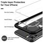 CASEKOO Crystal Clear Compatible with iPhone 11 Pro Max Case, [Anti-Yellowing] Shockproof Protective Hybrid Phone Cases Slim Lightweight Cover for iPhone 11 Pro Max (6.5 inch) 2019 - Matte Black