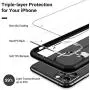 CASEKOO Crystal Clear Compatible with iPhone 11 Pro Max Case, [Anti-Yellowing] Shockproof Protective Hybrid Phone Cases Slim Lightweight Cover for iPhone 11 Pro Max (6.5 inch) 2019 - Matte Black