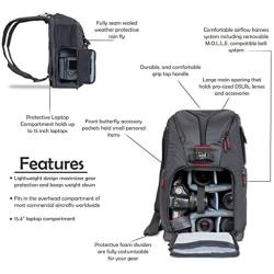 Deco Gear DSLR Camera Backpack, Customizable Compartments for Cameras, Lenses, Accessories & 15 Laptop, Weather Protective, Perfect for Canon Nikon & Sony Photographers (Turns Into Sling Bag)