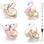 4 Pack Phone Ring Stand, Diamond Bling Butterfly Cell Phone Kickstand Grip, 360 Rotation Universal Multi Angle Metal Phone Ring Holder (2 Butterfly, 2 Swan, 1 Strip)