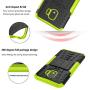 RioGree Phone Case for Samsung Galaxy J2 / Core / J2 Dash /J2 Pure Case, Heavy Duty Cell Phone Shockproof with Kickstand Cover Skin TPU,Green
