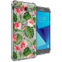 Girly Case for Samsung Galaxy J7 Perx, J7 Prime, J7 Sky Pro, J7 V, Galaxy J7 2017 Clear with Palm Flowers Design Shockproof Bumper Protective Cell Phone Cases for Girls N Women Soft Floral Cover