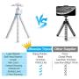 Phone Tripod, UBeesize 12 Inch Flexible Cell Phone Tripod Stand Holder with Wireless Remote Shutter & Universal Phone Mount, Compatible with iPhone/Android/DSLR/GoPro Camera, White