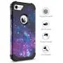 iPhone 8 Case, iPhone 7 Case, BENTOBEN Heavy Duty Shockproof 3 in 1 Slim Hybrid Hard PC Soft Silicone Bumper Space Galaxy Design Protective Phone Case Cover for iPhone 8 /iPhone 7 (4.7") Nebula Purple