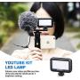 Smartphone Video Rig, Cell Phone Video Recording Kit Vlogging Stabilizer Equipment with Cardioid Microphone,Selfie LED Light, Solid Aluminum Cold Shoe Extension Bar Compatible with iPhone Smartphones