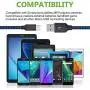 Micro USB Cable 1ft 5 Pack, Short Android Charger Cable Braided Fast Charging Phone Charger Cord Compatible with Galaxy S7 S6 Edge, Kindle, Note 5, Windows Smartphones and More - Blue Micro USB Cable 1ft 5 Pack, Short Android Charger Cable Braided Fast Charging Phone Charger Cord Compatible with Galaxy S7 S6 Edge, Kindle, Note 5, Windows Smartphones and More - Blue