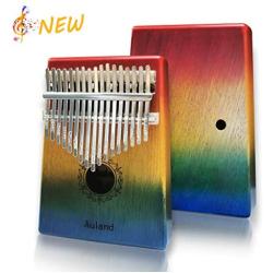 Auland Kalimba Thumb Piano 17 Keys Colorful Musical Instruments with Tuning Hammer, Gifts for Kids, Adults, Beginners