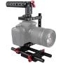 CAMVATE Camera Cage Rig Top Handle Tripod Mount Plate for Canon Nikon Sony Panasonnic(Red)