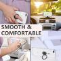 Phone Ring Holder Finger Kickstand - FITFORT 360° Rotation Metal Ring Grip for Magnetic Car Mount Compatible with All Smartphone-Gun Black