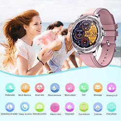 Smart Watch for Android iOS Phones, Fitness Tracker Smartwatch Compatible iPhone Android Samsung, Waterproof Smartwatch for Women, Fitness Tracker with Heart Rate Monitor Women Smart Watches.(Pink)