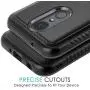 CasemartUSA Phone Case for [LG REBEL 4 LTE (L212VL, L211BL)], [Modern Series][Black] Shockproof Cover Impact Resistant Defender for Rebel 4 LTE (Tracfone, Simple Mobile, Straight Talk, Total Wireless)