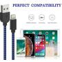MFi Certified iPhone Charger Cable Durable Lightning Cable, KRISLOG 5Pack(3/3/6/6/10ft) Fast Charging&Syncs Cable Cord Compatible iPhone 11/11Pro/11Pro Max Xs MAX XR 6/7/8 More