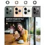 Power Theory iPhone 11 Pro & iPhone 11 Pro Max Camera Lens Protector - Easy Installation [Premium Tempered Glass] [Gold]