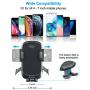 DesertWest Universal Car Vent Phone Mount [One Touch Auto Grip] Upgraded Cell Phone Holder for Car Ultra Stable Easy Vent Mount for iPhone 11 Pro X SE 2020 Samsung LG Moto Google All 4-7 Inch Phones