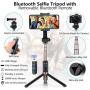 Selfie Stick Tripod Bluetooth Upgraded, Phone & Camera Tripod Selfie Stick with Wireless Remote Shutter for Gopro,Action Cameras, iPhone Xs MAX/XR/XS/X/Galaxy S9 Plus and More