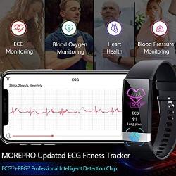 MorePro SPO2 Blood Oxygen Blood Pressure Heart Rate Monitor Waterproof Fitness Tracker Activity Tracker HRV Health Watch with Enhanced Sleep Monitor for Android iOS Women Men