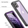 Vapesoon iPhone 11 Waterproof Case, Built-in Screen Protector 360 Full-Body Protection Clear Call Quality Heavy Duty Waterproof Shockproof Cover Case for iPhone 11 2019（6.1 Inch）-Purple