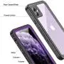 Vapesoon iPhone 11 Waterproof Case, Built-in Screen Protector 360 Full-Body Protection Clear Call Quality Heavy Duty Waterproof Shockproof Cover Case for iPhone 11 2019（6.1 Inch）-Purple