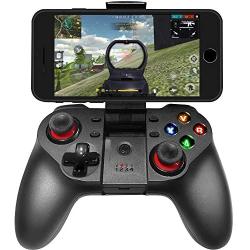 Smartphone Game Controller Compatible with iPhone,Wireless Gamepad fit iOS Android Phone iPad Tablet Devices (Black)