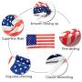 LUFF 4 Pack American Flag Glasses Pouch and Glasses Cloth USA Microfiber Soft Storage Bag
