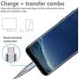 USB to Micro USB Cable 6FT 3-Pack,Fast Charging Cord Android Charger Cords Nylon Braided Cell Phone Charge Compatible with Samsung Galaxy S7 S6 Sony LG HTC Moto PS4 Xbox BlackBerry Gray,Bynccea