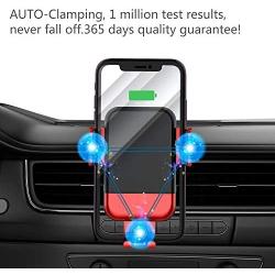 VVCAR Wireless Car Charger, CHGeek 10W Qi Fast Charging Auto Clamping Car Mount Windshield Dashboard Air Vent Phone Holder for iPhone 11 11 Pro Max Xs MAX XS XR X 8+, Samsung Galaxy S10+ S9+ S8 Note 9