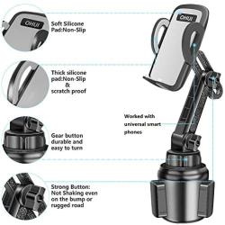 OHUI Cup Phone Holder for Car Universal Cup Phone Mount with Adjustable Long Neck for iPhone 11 Pro/XR/XS Max/X/8/7 Plus/6s/Samsung S10+/Note 9/S8 Plus/S7