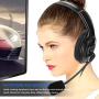 CiCiglow Wired Gaming Chat Headset with Noise-Cancellation Microphone, 3.5mm ABS Lightweight Computer Mobile Phone Over Ear Headphone for PS4(Black)