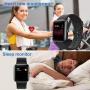 YAMAY Smart Watch Fitness Tracker Watches for Men Women, Fitness Watch Heart Rate Monitor IP68 Waterproof Digital Watch with Step Calories Sleep Tracker, Smartwatch Compatible iPhone Android Phones