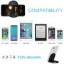 Cell Phone Stand for Desk, 3Pack Black Mobile Stand Portable Foldable Desktop Cell Phone Holder Adjustable Universal Multi-Angle Cradle Kickstand for Tablet iPad Mini iPhone X/xr/xs max
