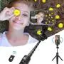 Selfie Stick Tripod, Xinji Selfie Stick Tripod for iPhone Bluetooth Remote 40 Inch, Phone Tripod for iPhone 11 pro Xs Max Xr X 8Plus, Android, Lightweight