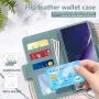 FYY [Resist Harmful Organism] [RFID Blocking] Case for Samsung Galaxy Note 20 Ultra 6.9", PU Leather Wallet Case with [Kickstand Function] and[Card Holder] for Galaxy Note 20 Ultra 6.9" Green