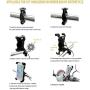 Amoner Bicycle Phone Mount, Anti Shake and Stable Cradle Clamp with 360° Rotation Bicycle Phone Mount/Bike Accessories/Bike Phone Holder for iPhone Android GPS Other Devices up to 6.5 inches