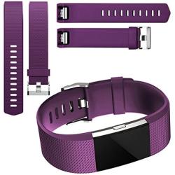 CREFORT for Fitbit Charge 2 Bands,Replacement Accessory Wristbands for Fitbit Charge 2 HR,Small,Women Men,Teal,Champagne,Plum