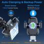 VANMASS Wireless Car Charger Mount, Automatic Clamping Qi 10W 7.5W Fast Charging Car Mount, Windshield Dashboard Air Vent Phone Holder Compatible with iPhone 11 Pro Xs X 8,Samsung S20 S10 Note10