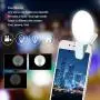 4 Pack LED Phone Selfie Fill Light, Rechargeable LED Selfie Ring Light with 3 Modes Dimmable Clip Ring Lights for Camera Phone Tablets Laptop (#4)