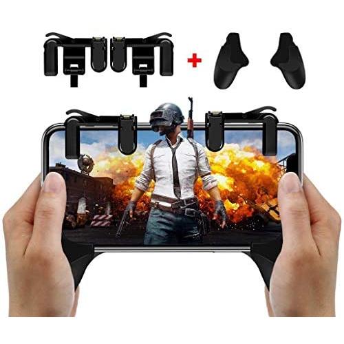 TQ Mobile Game Controller, Cell Phone Gaming Grip Joystick with Sensitive Shoot and Aim Buttons for Smartphone Support PUBG/Knives Out/Rules of Survival on Android or iOS