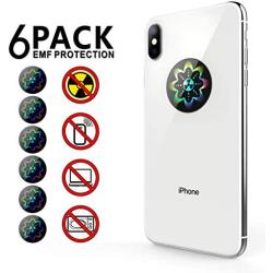 EMF Protection Anti Radiation Shield Sticker for Cell Phone/iPhone/WiFi/Laptop-All Devices, 99% EMR/EMF Protection|Negative Ion|Anti Radiation Shield|EMF Blocker Neutralizer -6 Pack Bundle Deal!