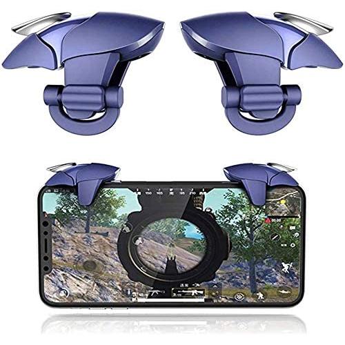 Mobile Game Controller [L1+R1] Trigger Aim Button Compatible Mobile Phone [Shark] (Blue)