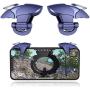 Mobile Game Controller [L1+R1] Trigger Aim Button Compatible Mobile Phone [Shark] (Blue)