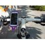 MUJO Silicone Rubbor Mobile Holder/on Handlebar/for 4.7-6.0 inch/Violet Purple