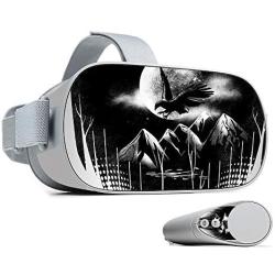 MightySkins Skin Compatible with Oculus Go - Eagles Night | Protective, Durable, and Unique Vinyl Decal wrap Cover | Easy to Apply, Remove, and Change Styles | Made in The USA