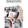 Magnetic Charging Cable [3pk 3ft/6ft/6ft] ModTech 3 in 1 Magnetic 360 Rotating Charging Cable - Nylon Braided Magnetic Charger - Compatible Micro USB - Typce C - iProducts (Black 2A/3pck)