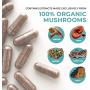 5 Defenders Mushroom Extract Powder Capsules for Immune Support & Digestion (200ct) Chaga, Reishi, Shiitake, Maitake & Turkey Tail Supplement for Stress & Better Mood, Verified Levels of Beta-Glucans