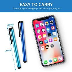 80 Pieces Stylus Pens Capacitive Slim Stylus Pens Universal Touch Screen Pens for Most Devices with Capacitive Touch Screen, Compatible with iPhone, iPad, Tablet (10 Colors)