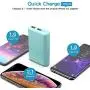 (Pocket-Size) Portable Charger Quick Charge POWEROWL (10000mAh, Dual High-Speed Output, Universal) Lightest Travel Power Bank, External Battery Pack for Smartphone - Teal (Pocket-Size) Portable Charger Quick Charge POWEROWL (10000mAh, Dual High-Speed Output, Universal) Lightest Travel Power Bank, External Battery Pack for Smartphone - Teal